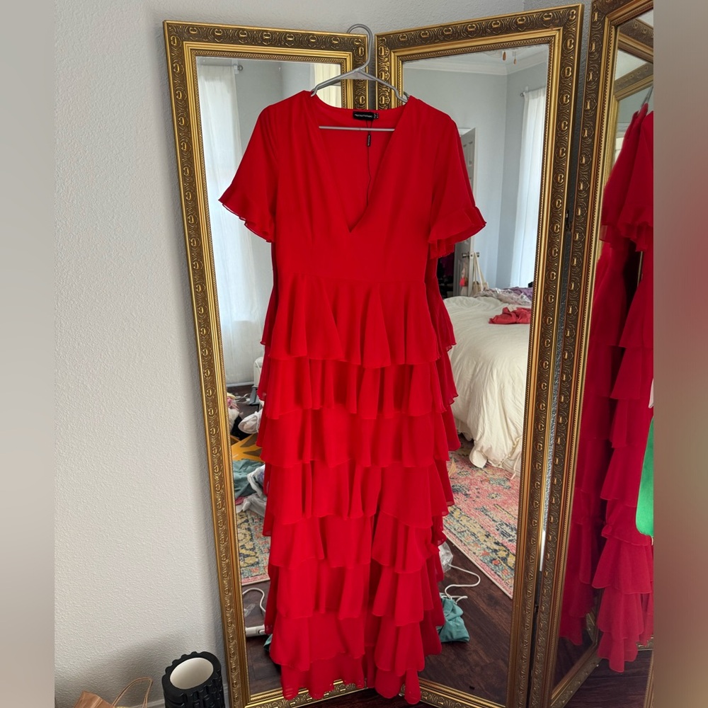 Red formal dress